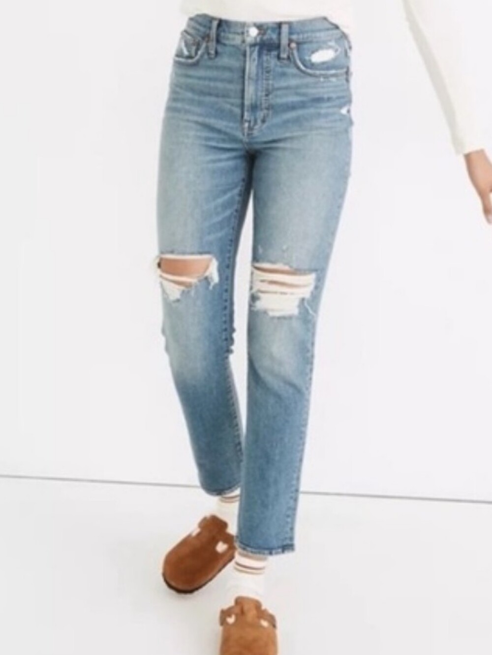 Madewell The Perfect Vintage Jean Distressed Ripped Knees Women's Size 33